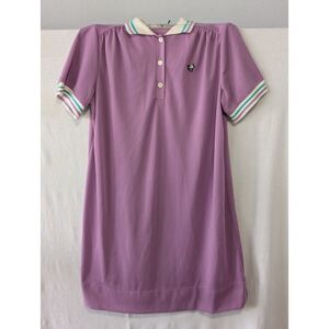 Vintage Lane Bryant Purple Collared Belted Long Shirt / Dress Women's Size 8